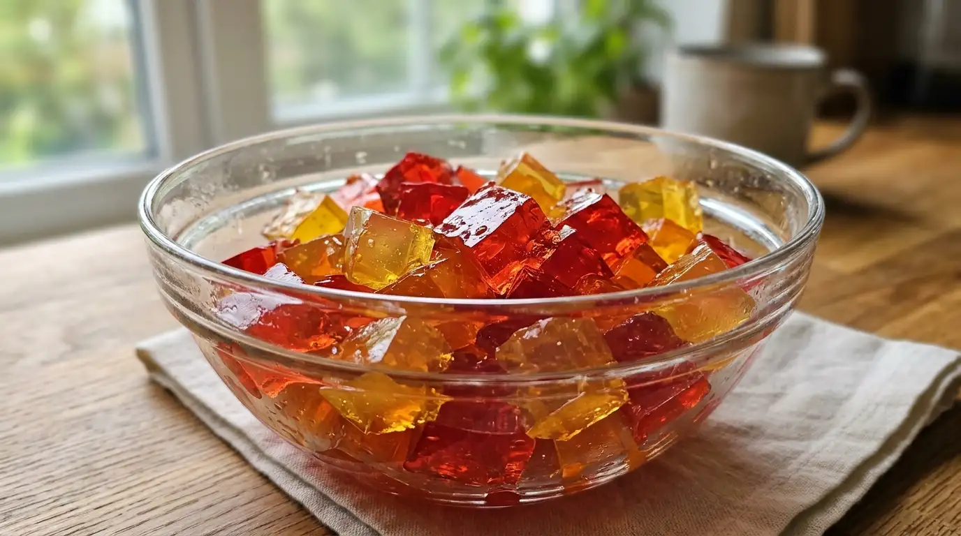 Dr Jennifer Ashton gelatin trick recipe prepared in a glass bowl