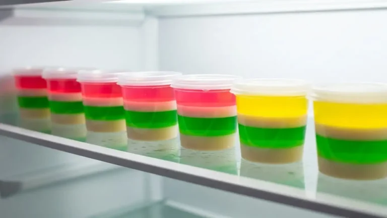 Portions de gélatine bariatrique maison conservées au réfrigérateur